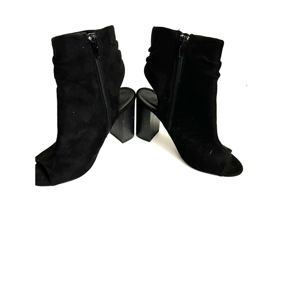 CHARLOTTE RUSSE Peep Toe Sling Back Heeled Boots (Size 7) - Picture 7 of 10